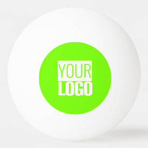 fluorescent green - add your  logo  ping pong ball