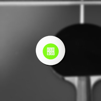 fluorescent green - add your  logo  ping pong ball