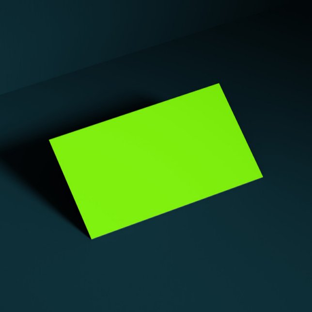 fluorescent green -blank business card (Creator Uploaded)