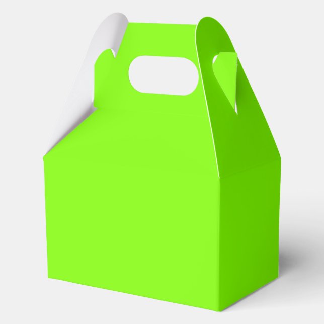 fluorescent green -blank  favour box (Front)