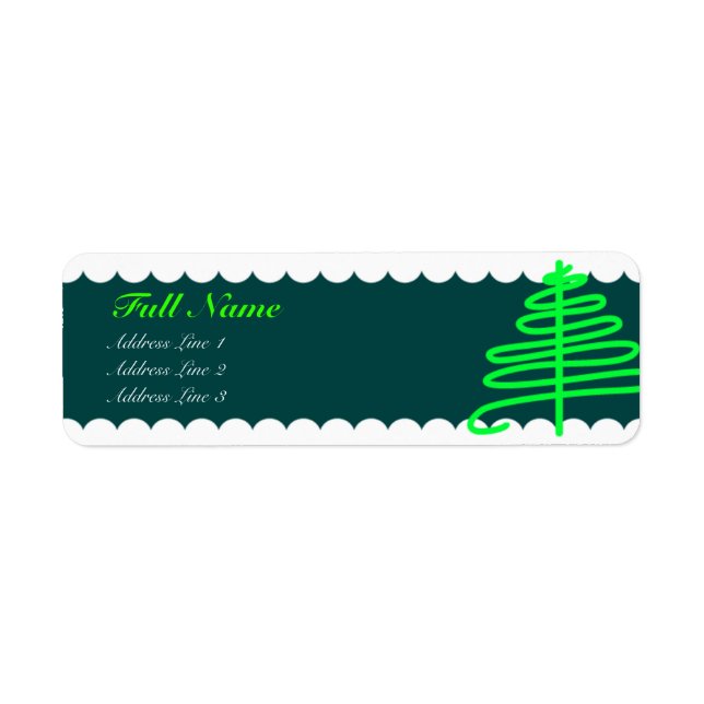 Fluorescent Green Christmas tree labels (Front)
