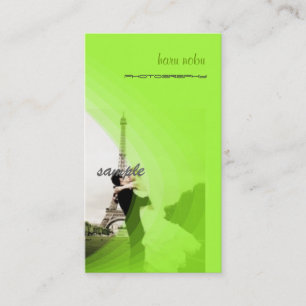 Fluorescent green Photo template, add your own Business Card