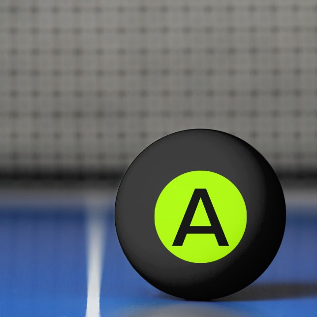 Fluorescent Green Solid Colour Ping Pong Ball (Net)