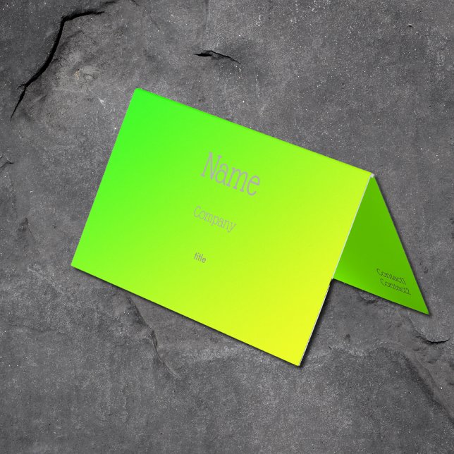 fluorescent green-yellow gradient business card (Creator Uploaded)