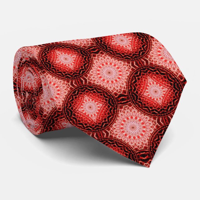 Fluorescent Kaleidoscopic Men's Neck Tie (Rolled)