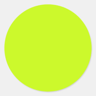 Fluorescent Lime Green Neon Yellow Personalised Classic Round Sticker