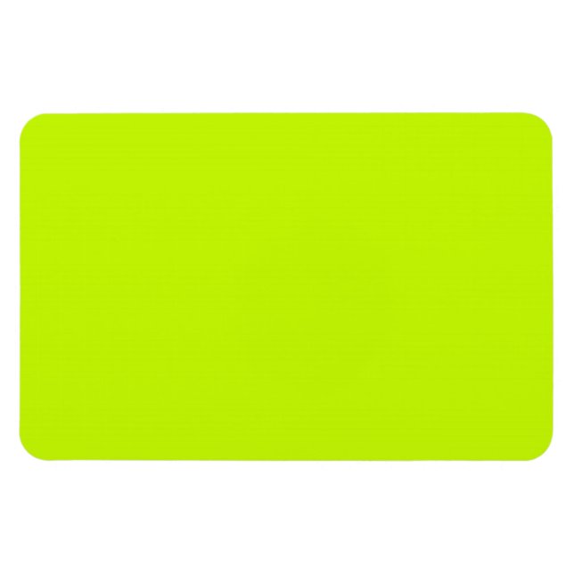 Fluorescent Lime Green Neon Yellow Personalised Magnet (Horizontal)