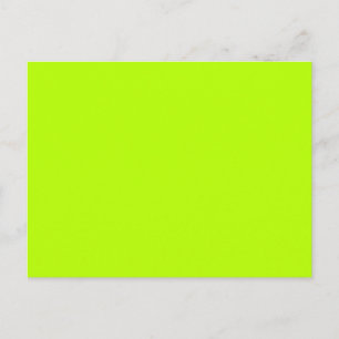 Fluorescent Lime Green Neon Yellow Personalised Postcard