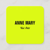Fluorescent Neon Yellow Black Nail Artist Makeup