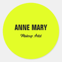Fluorescent Neon Yellow Bright Colourful Custom
