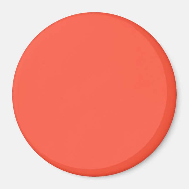 Fluorescent Orange Apricot Neon Personalised Magnet (Front)