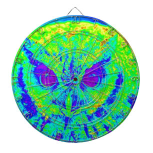 fluorescent owl dartboard