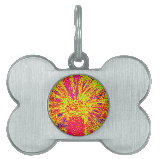 fluorescent palm pet ID tag (Front)