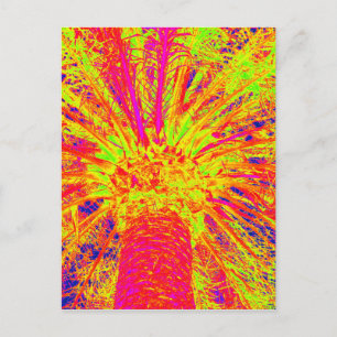 fluorescent palm postcard