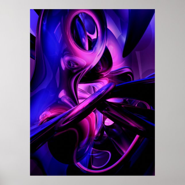 Fluorescent Passions Abstract Poster (Front)