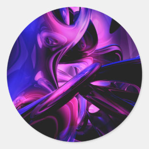 Fluorescent Passions Abstract Sticker