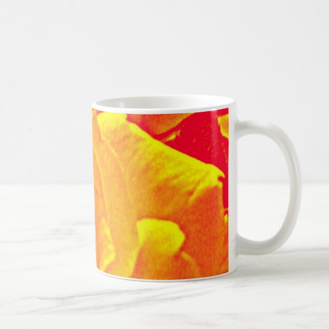 fluorescent rose orange coffee mug (Right)