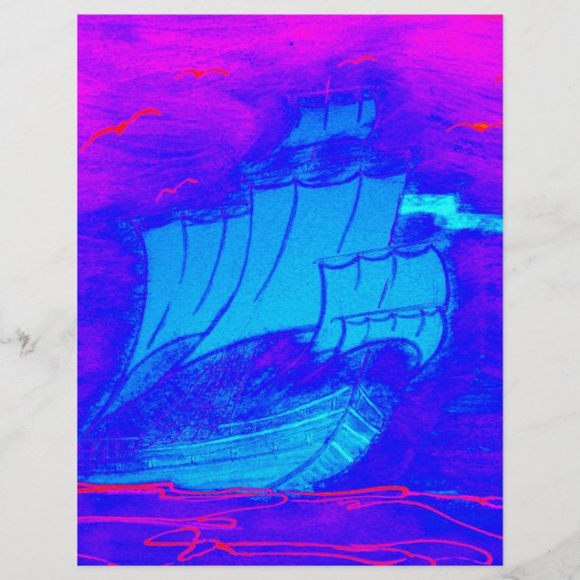 fluorescent sailboat 1 (Front)