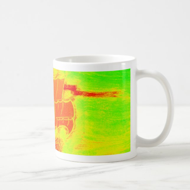 fluorescent sailboat coffee mug (Right)