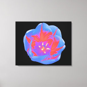 Fluorescent Tulip Canvas Print