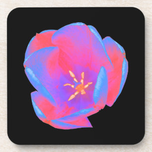 Fluorescent Tulip Cork Coaster