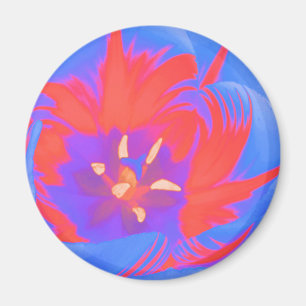 Fluorescent Tulip Magnet