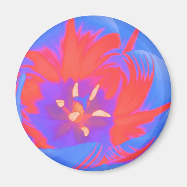 Fluorescent Tulip Magnet (Front)