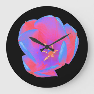 Fluorescent Tulip Wall Clock