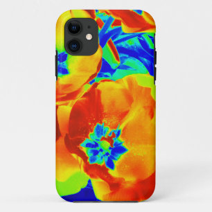 fluorescent tulips iPhone 11 case