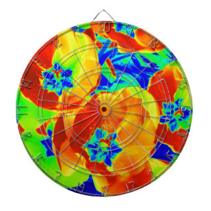 fluorescent tulips dartboard