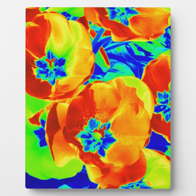 fluorescent tulips plaque (Front)