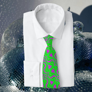 fluorescent waves tie