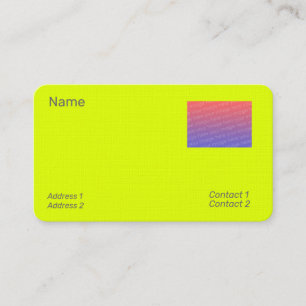 fluorescent yellow - add photo business card