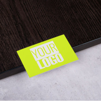  Fluorescent  yellow - add your  logo  Business Card