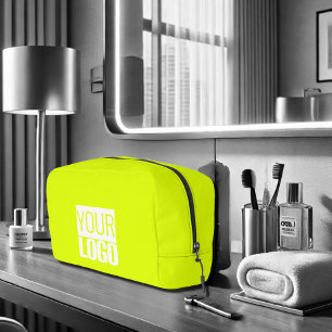 Fluorescent  yellow - add your  logo  Dopp Kit