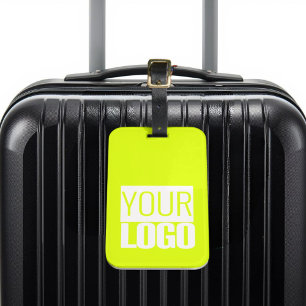  Fluorescent  yellow - add your  logo  Luggage Tag