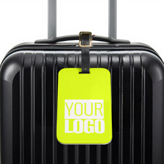 Fluorescent yellow - add your logo Luggage Tag