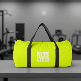 fluorescent  yellow  colour- add  logo  duffle bag