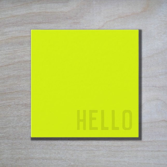 fluorescent yellow -  HELLO Square Business Card (Creator Uploaded)
