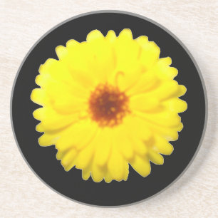 Fluorescent Yellow Marigold Coasters