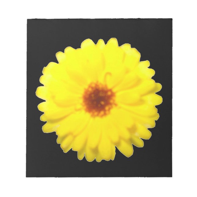 Fluorescent Yellow Marigold Notepad (Front)