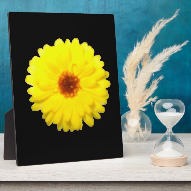 Fluorescent Yellow Marigold Plaque (Side)