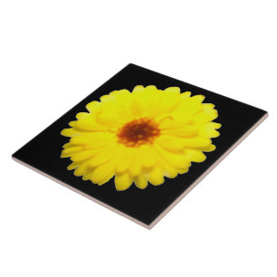 Fluorescent Yellow Marigold Tile