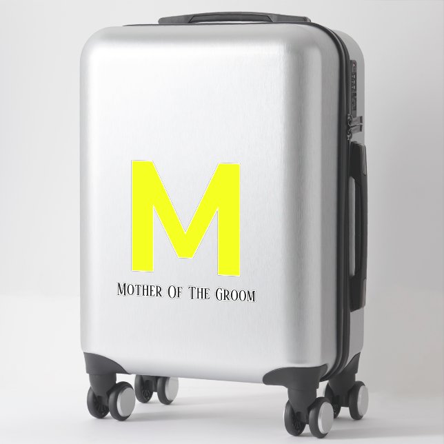 Fluorescent Yellow Mother Of The Groom Wedding  (Suitcase)