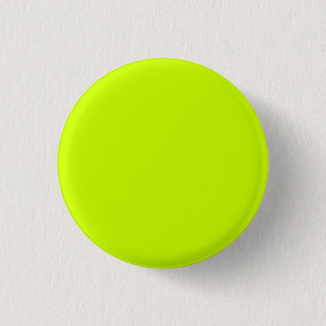 Fluorescent Yellow Simple Single Colour 3 Cm Round Badge (Front)