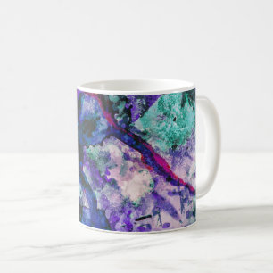 Fluorite Crystal Geode Marble Abstract Coffee Mug