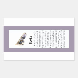 Fluorite Crystal Meaning Jewellery Gemstone Packag Rectangular Sticker