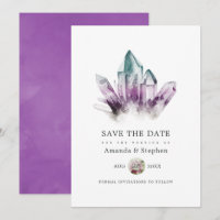 Fluorite Crystals Wedding Save The Date
