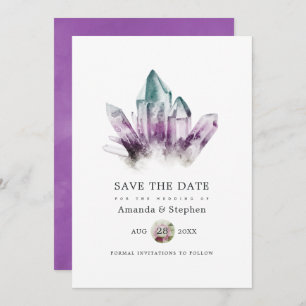 Fluorite Crystals Wedding Save The Date