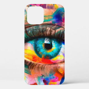 “Fluorite” - oil painting. Conceptual abstract pic iPhone 12 Case